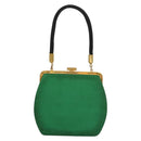 FENDI Hand Bag Nylon Red Gold Auth 135610-2