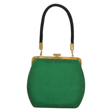 FENDI Hand Bag Nylon Red Gold Auth 135610 - 0