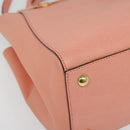 FENDI Petite To Jules Hand Bag Leather 2way Pink Auth 135611-15