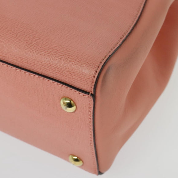 FENDI Petite To Jules Hand Bag Leather 2way Pink Auth 135611