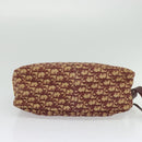 Christian Dior Trotter Canvas Shoulder Bag Red Gold Auth 135614-10
