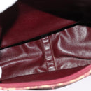 Christian Dior Trotter Canvas Shoulder Bag Red Gold Auth 135614-17