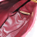 Christian Dior Trotter Canvas Shoulder Bag Red Gold Auth 135614-18