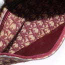 Christian Dior Trotter Canvas Shoulder Bag Red Gold Auth 135614-20