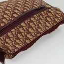 Christian Dior Trotter Canvas Shoulder Bag Red Gold Auth 135614-6