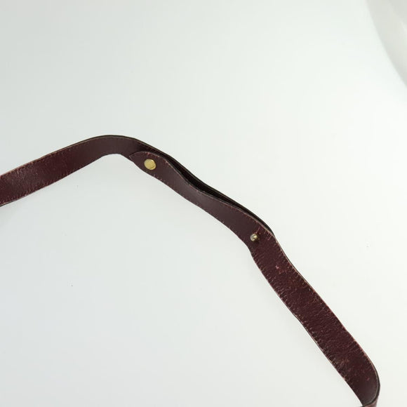 Christian Dior Trotter Canvas Shoulder Bag Red Gold Auth 135614