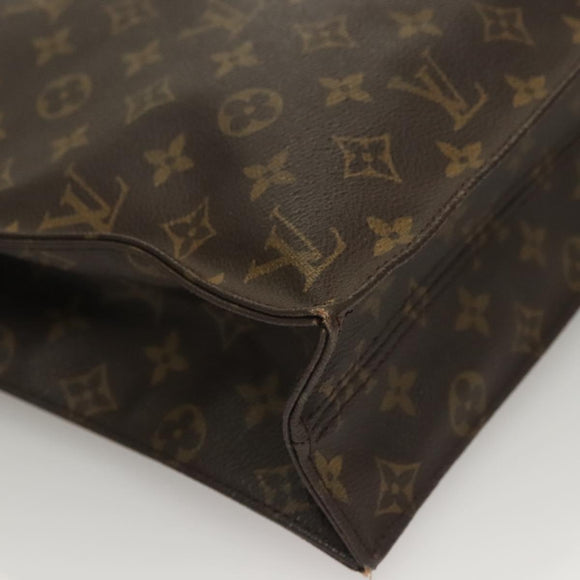 LOUIS VUITTON Monogram Sac Plat Hand Bag M51140 LV Auth 135616
