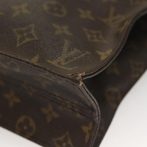 LOUIS VUITTON Monogram Sac Plat Hand Bag M51140 LV Auth 135616