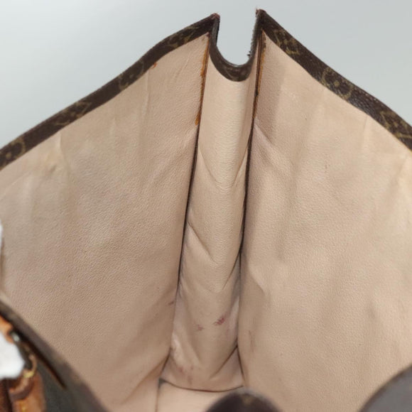 LOUIS VUITTON Monogram Sac Plat Hand Bag M51140 LV Auth 135616