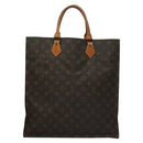 LOUIS VUITTON Monogram Sac Plat Hand Bag M51140 LV Auth 135616-3