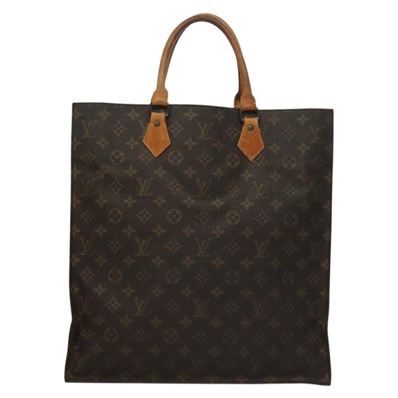 LOUIS VUITTON Monogram Sac Plat Hand Bag M51140 LV Auth 135616