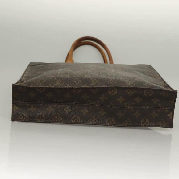 LOUIS VUITTON Monogram Sac Plat Hand Bag M51140 LV Auth 135616