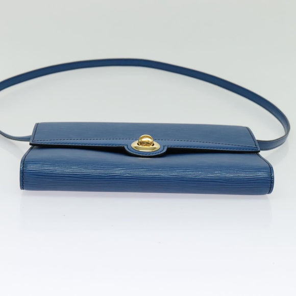 LOUIS VUITTON Epi Pochette Arche Shoulder Bag Blue M52575 LV Auth 135621