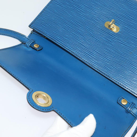LOUIS VUITTON Epi Pochette Arche Shoulder Bag Blue M52575 LV Auth 135621