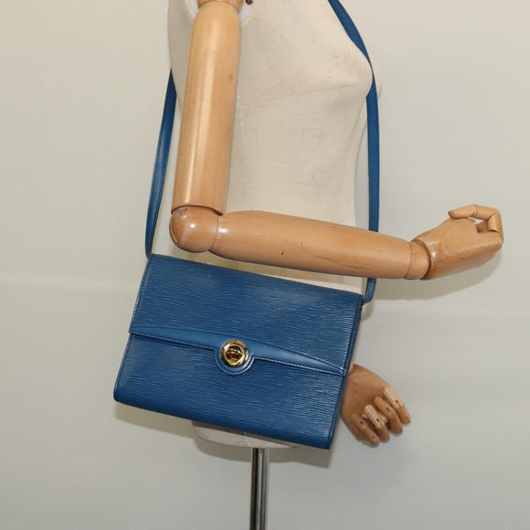 LOUIS VUITTON Epi Pochette Arche Shoulder Bag Blue M52575 LV Auth 135621