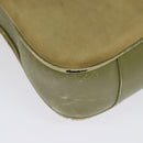 GUCCI Bamboo 2Way Shoulder Bag Suede Beige Gold 001 58 1577 Auth 135624-17