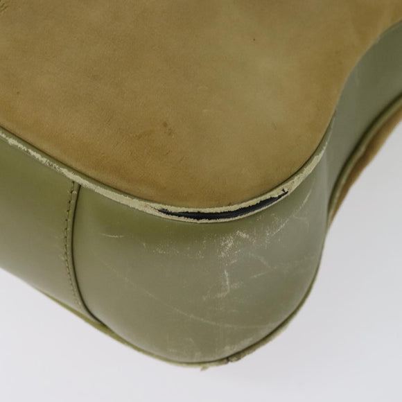 GUCCI Bamboo 2Way Shoulder Bag Suede Beige Gold 001 58 1577 Auth 135624