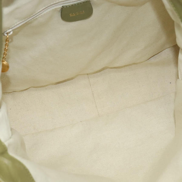 GUCCI Bamboo 2Way Shoulder Bag Suede Beige Gold 001 58 1577 Auth 135624