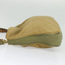 GUCCI Bamboo 2Way Shoulder Bag Suede Beige Gold 001 58 1577 Auth 135624-3