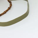 GUCCI Bamboo 2Way Shoulder Bag Suede Beige Gold 001 58 1577 Auth 135624-9