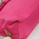 PRADA Hand Bag Nylon 2way Pink Gold Auth 135626-9