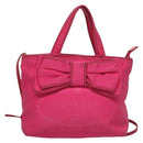 PRADA Hand Bag Nylon 2way Pink Gold Auth 135626-13