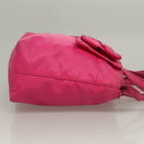 PRADA Hand Bag Nylon 2way Pink Gold Auth 135626-3