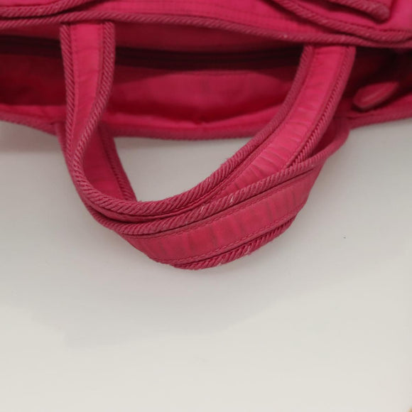 PRADA Hand Bag Nylon 2way Pink Gold Auth 135626