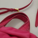 PRADA Hand Bag Nylon 2way Pink Gold Auth 135626-14