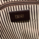 FENDI Tote Bag Leather Blue Gold Auth 135627-18