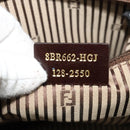 FENDI Tote Bag Leather Blue Gold Auth 135627-12