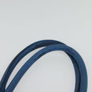 FENDI Tote Bag Leather Blue Gold Auth 135627-8