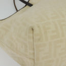 FENDI Zucca Canvas Tote Bag Beige Auth 135628-10