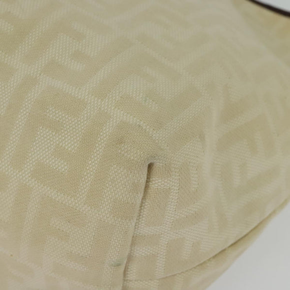 FENDI Zucca Canvas Tote Bag Beige Auth 135628