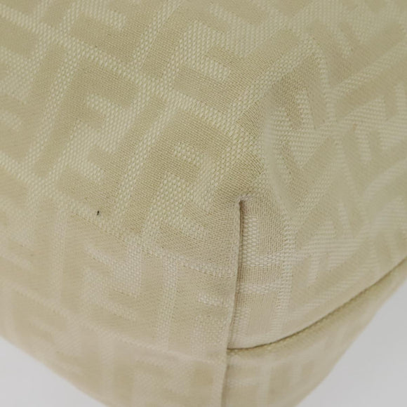 FENDI Zucca Canvas Tote Bag Beige Auth 135628