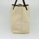 FENDI Zucca Canvas Tote Bag Beige Auth 135628-4