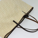 FENDI Zucca Canvas Tote Bag Beige Auth 135628-6