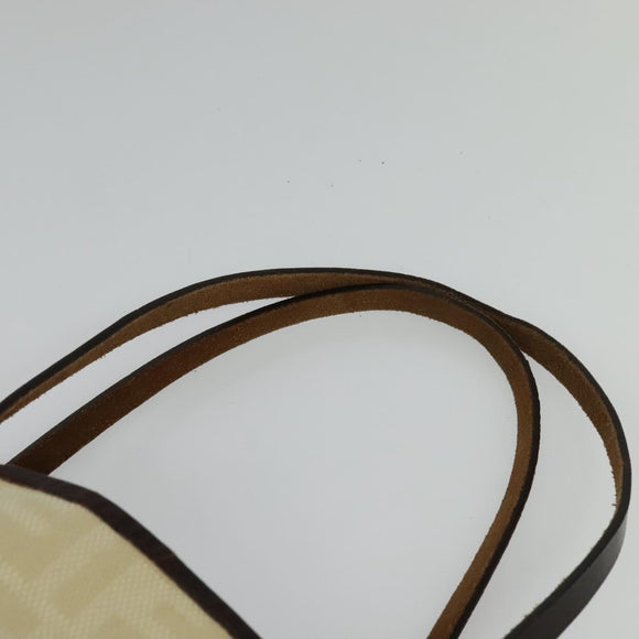 FENDI Zucca Canvas Tote Bag Beige Auth 135628