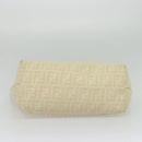 FENDI Zucca Canvas Tote Bag Beige Auth 135628-9