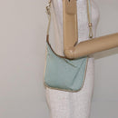 GUCCI Sherry Line Shoulder Bag Canvas Light Blue Gold 005 0814 Auth 135629-21