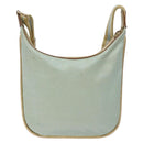 GUCCI Sherry Line Shoulder Bag Canvas Light Blue Gold 005 0814 Auth 135629-3
