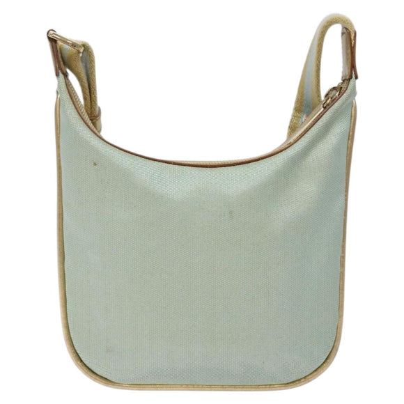 GUCCI Sherry Line Shoulder Bag Canvas Light Blue Gold 005 0814 Auth 135629