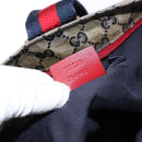 GUCCI GG Crystal Sherry Line Tote Bag Coated Canvas Red Navy 131230 Auth 135630-12