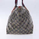 GUCCI GG Crystal Sherry Line Tote Bag Coated Canvas Red Navy 131230 Auth 135630-3