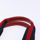 GUCCI GG Crystal Sherry Line Tote Bag Coated Canvas Red Navy 131230 Auth 135630-14
