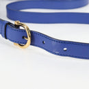 Salvatore Ferragamo Gancini Hand Bag Wicker 2way Blue Gold Auth 135631SAV-8