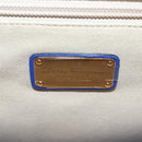 Salvatore Ferragamo Gancini Hand Bag Wicker 2way Blue Gold Auth 135631SAV-23