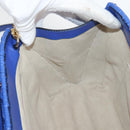 Salvatore Ferragamo Gancini Hand Bag Wicker 2way Blue Gold Auth 135631SAV-25