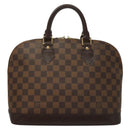 LOUIS VUITTON Damier Ebene Alma Hand Bag N51131 LV Auth 135641-13