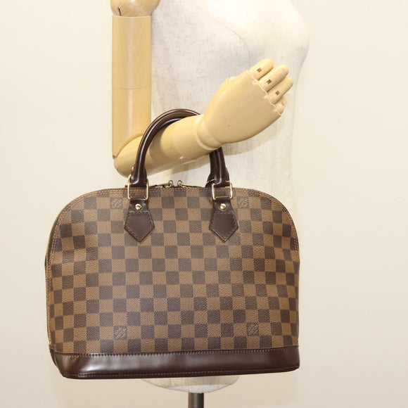 LOUIS VUITTON Damier Ebene Alma Hand Bag N51131 LV Auth 135641